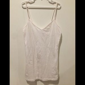 white v-neck cami